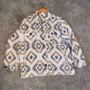 Jodifl Women’s Western Button-Up Shacket Large